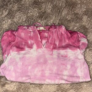 LoveShackFancy Pink Tie-Dye Sweatshirt